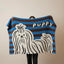 Puppy Striped Throw Blanket