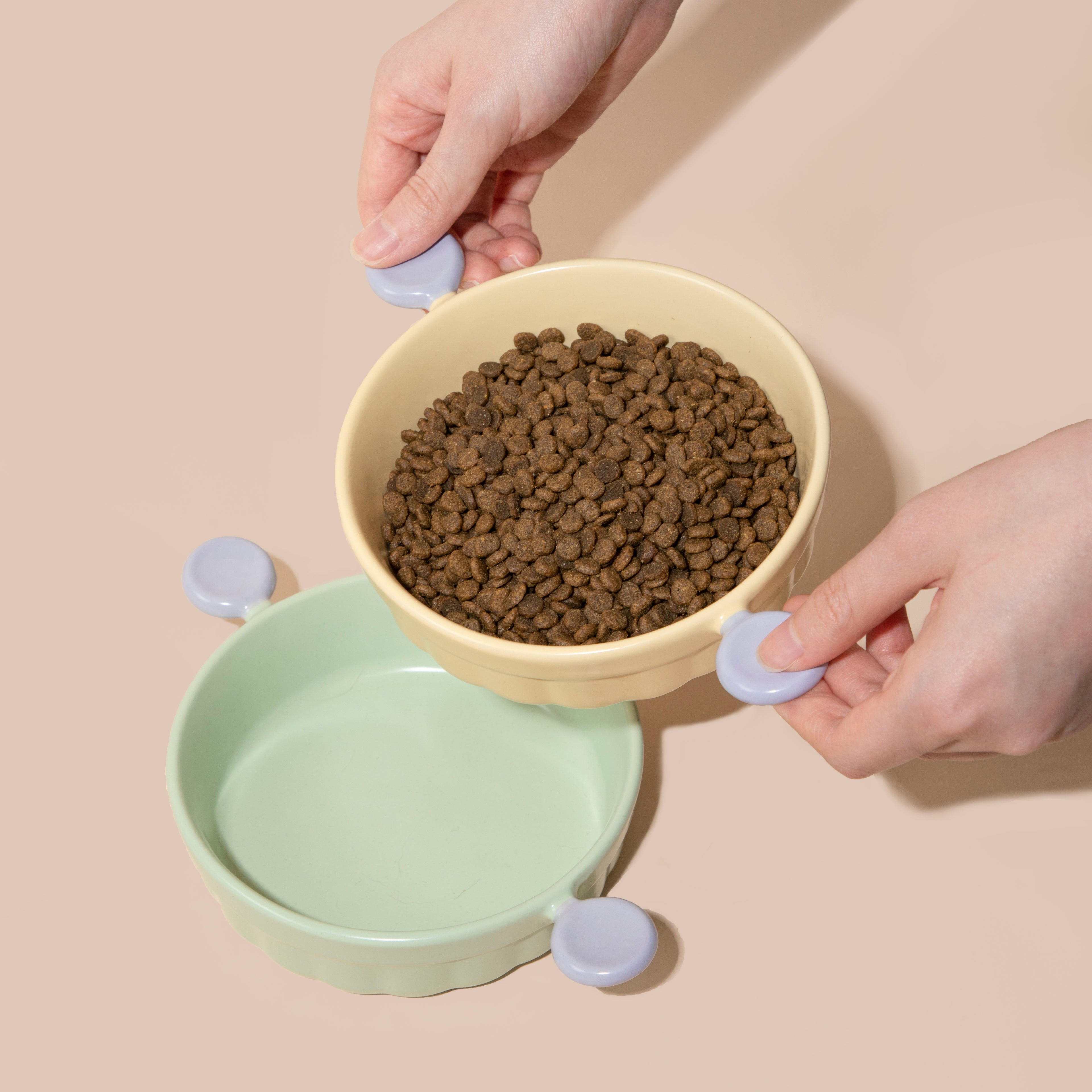 Mini Handle Ceramic Pet Bowl