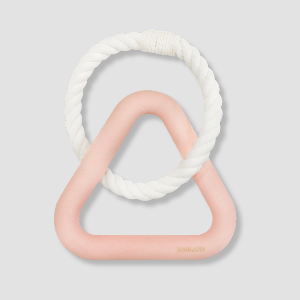 rubber loop rope dog toy for chewing and tugging