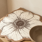 flower shaped waterproof dog bowl mat