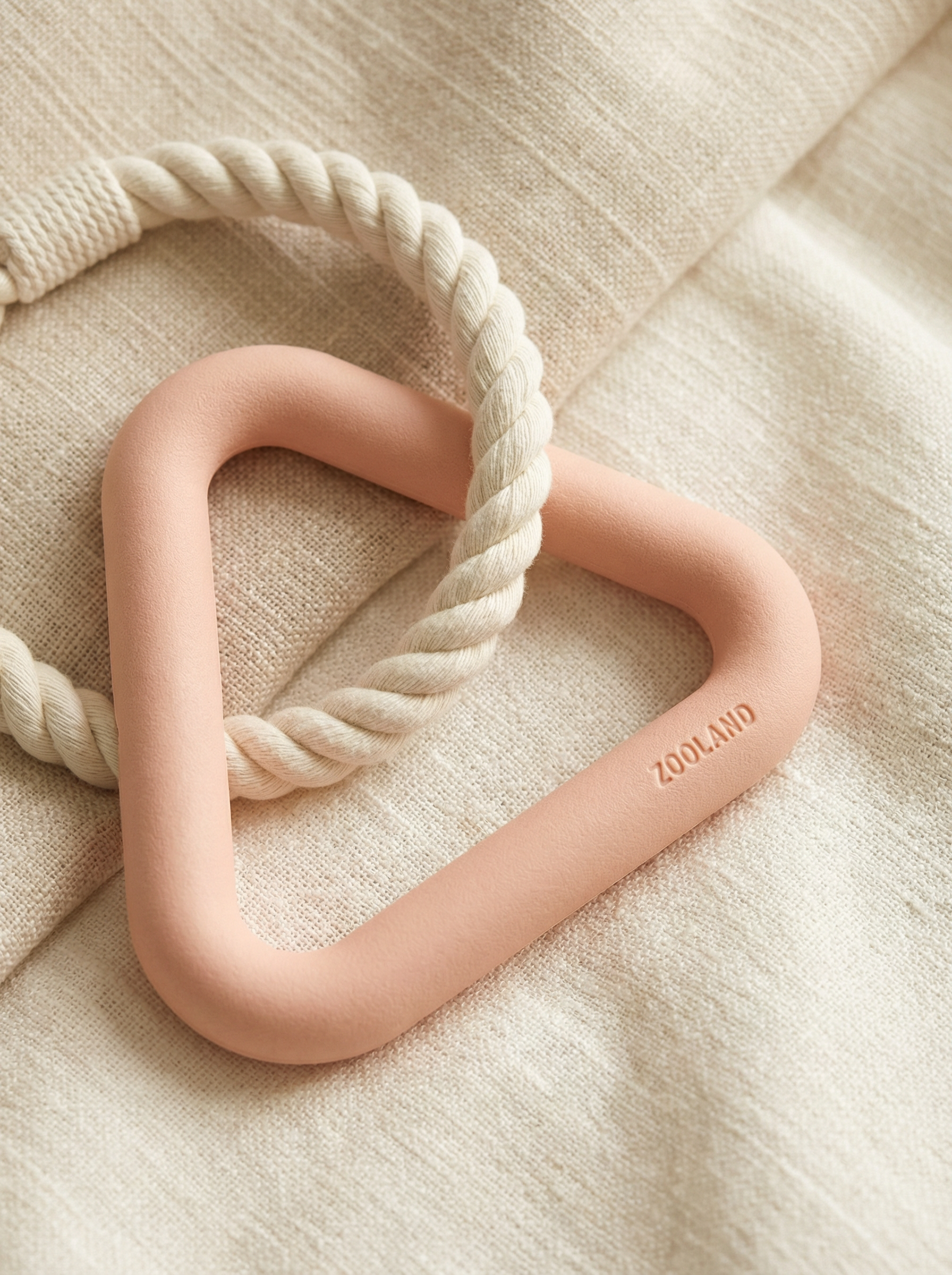 rubber loop rope dog toy for chewing and tugging