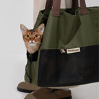 Colorblock Shoulder Carrier Tote