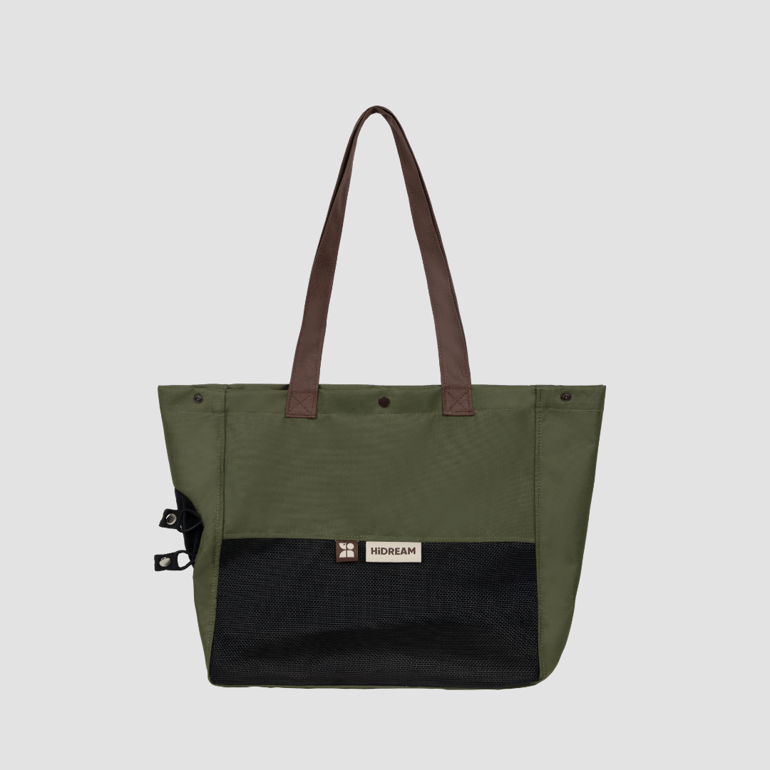 Colorblock Shoulder Carrier Tote