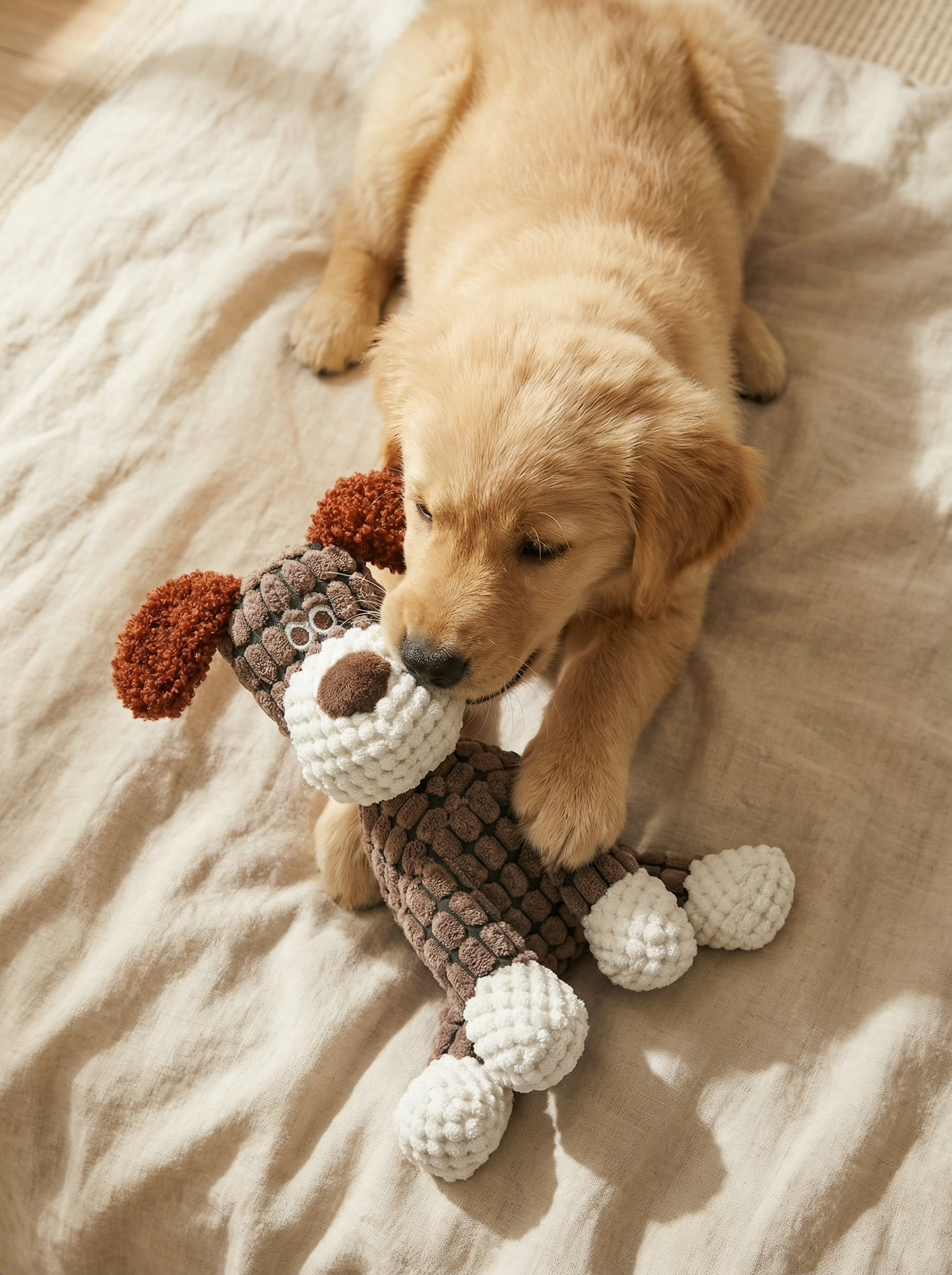 cocoa pup knit dog toy for small dogs Main image
