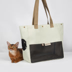 Colorblock Shoulder Carrier Tote