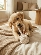 two piece cozy loop rope dog toy set