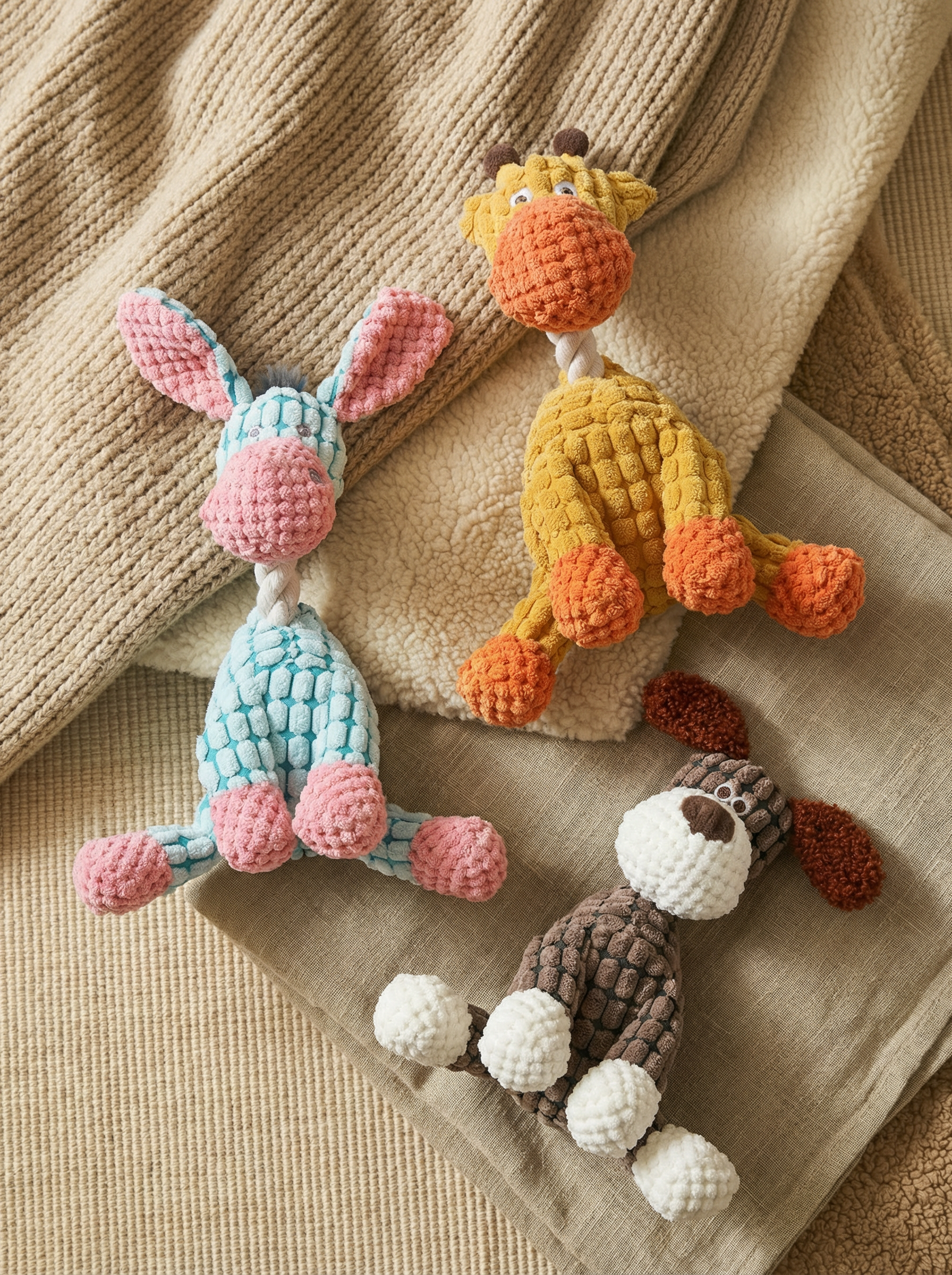 Mochi Donkey Knit Dog Toy Secondary image