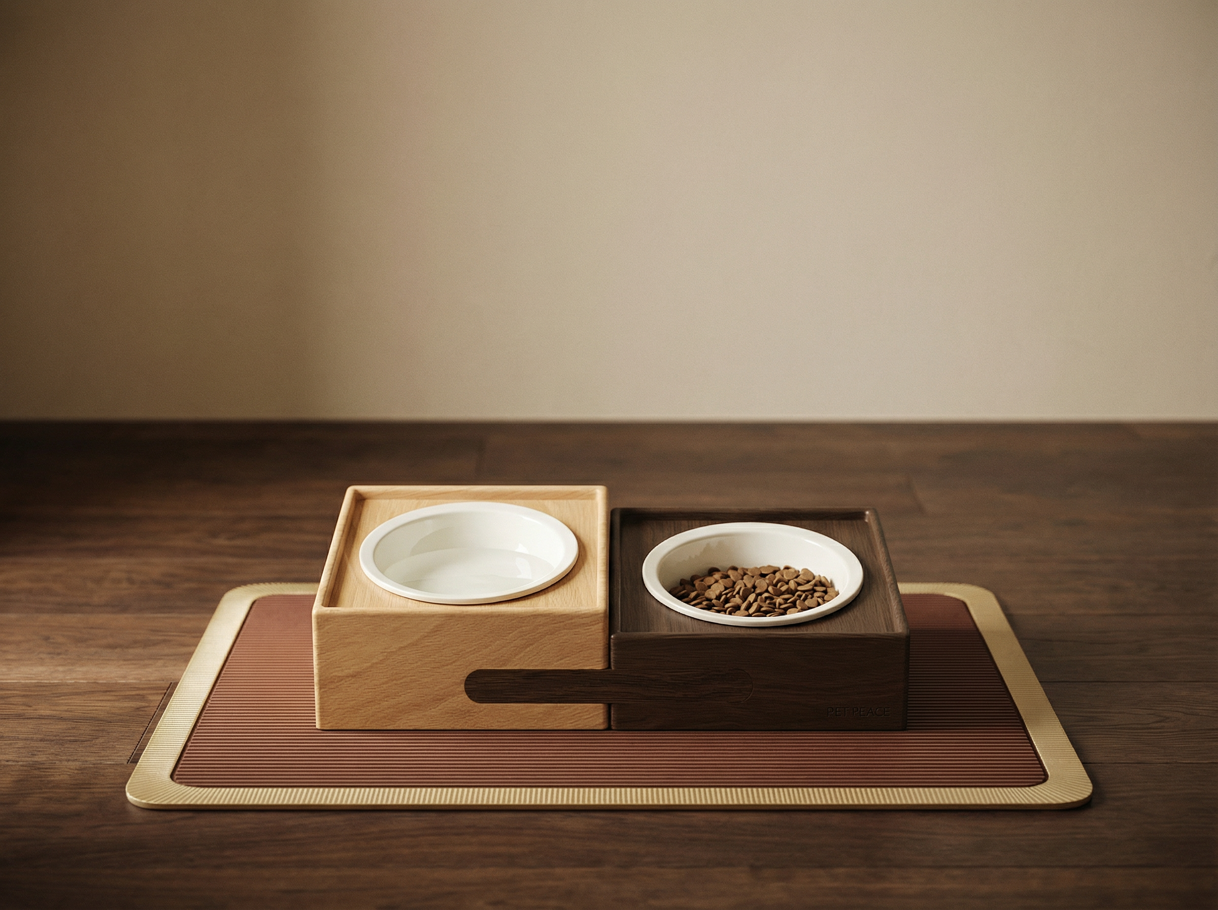 minimal waterproof pet bowl mat for dogs