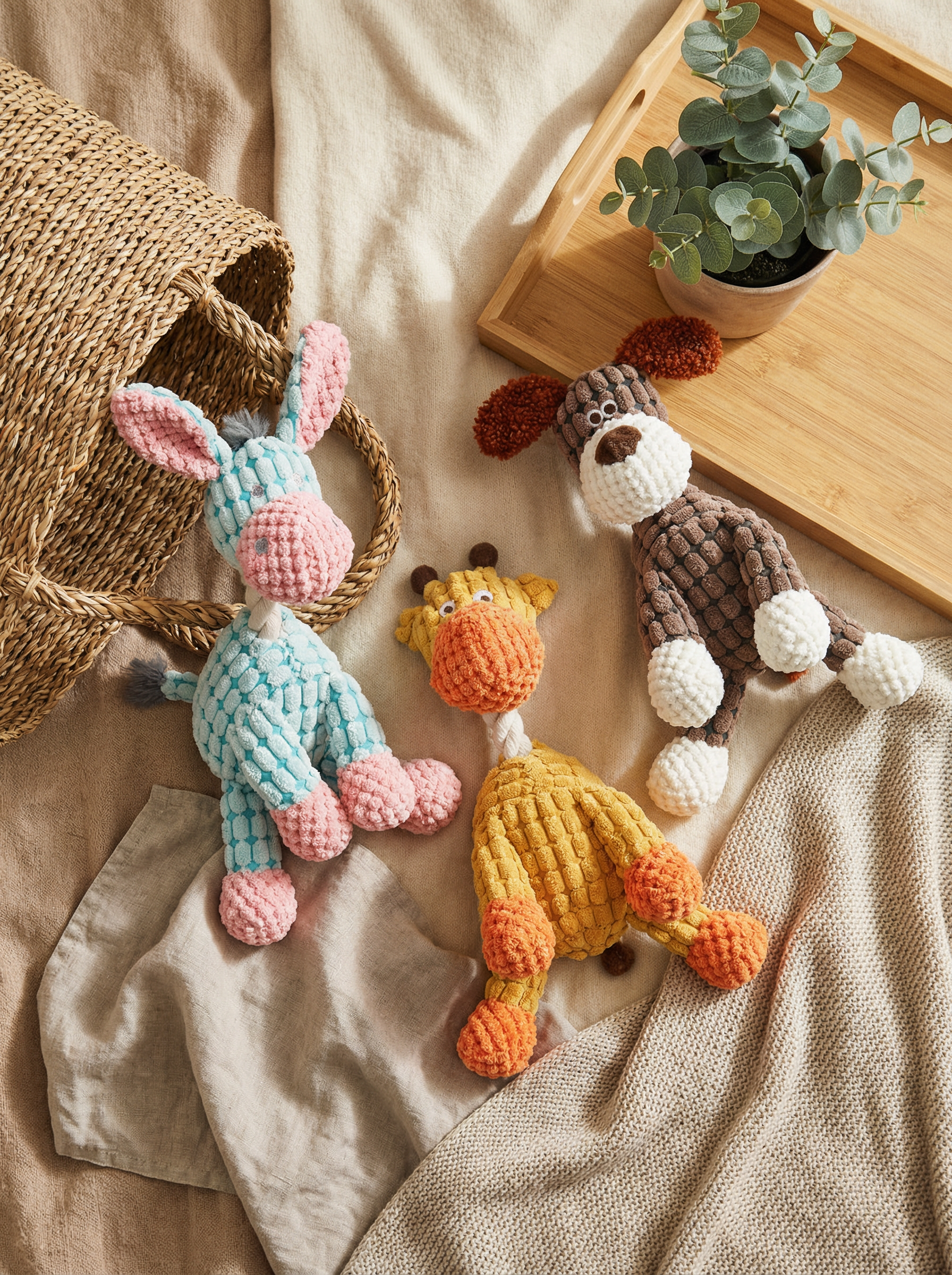 cocoa pup knit dog toy for small dogs